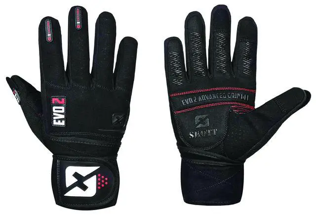 Alt view image 6 of 7 - Skott Nemesis Full Length Evo2 Weightlifting Gloves with Integrated Wrist Wrap Support-Double Stitching for Extra Durability-Get Ripped with for Fitness and Exercise (Small, Unisex)