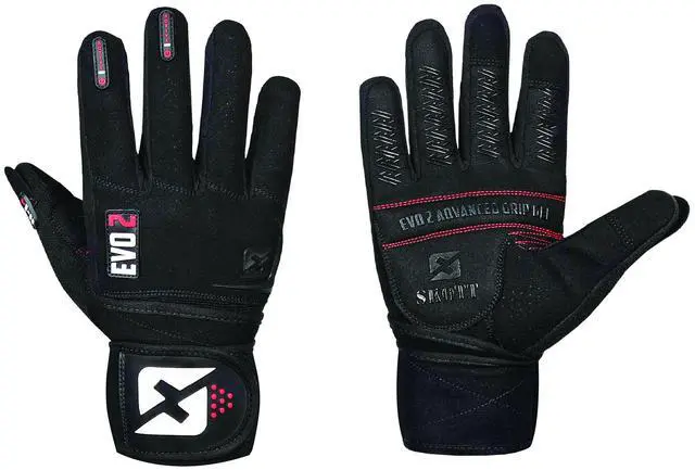 Alt view image 6 of 7 - Skott Nemesis Full Length Evo2 Weightlifting Gloves with Integrated Wrist Wrap Support-Double Stitching for Extra Durability-Get Ripped with for Fitness and Exercise (Extra Large, Unisex)