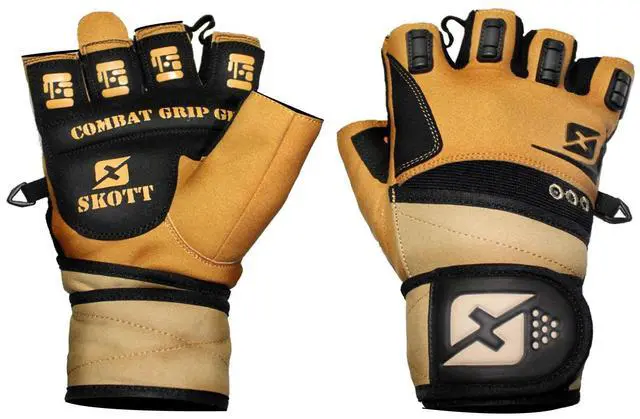 Main image of Skott Desert Warrior Weightlifting Gloves Military-Inspired with Wrist Wrap Support Anti-Slip Gel Grip Flexible Finger Protection Body Building Fitness and Exercise Accessories (Medium, Unisex)