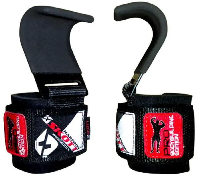 Main image of Skott Harpoon Original Hooks Classic Weight Lifting Hooks Heavy Duty Grip Support for Deadlifts Pull Ups & Strength Training Unisex One Size Fits All