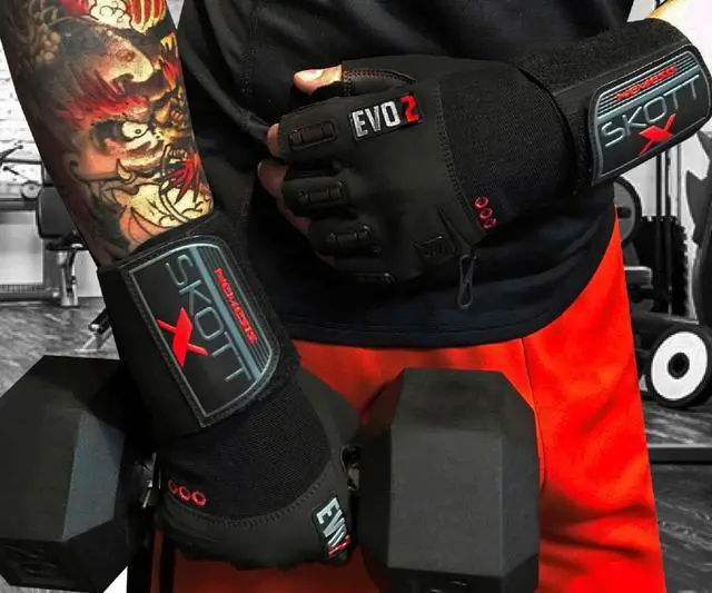 Alt view image 7 of 7 - Skott Nemesis X Weightlifting Gloves Gym Gloves with Extended Wrist Wrap Support, Durable Grip and Breathable Design for Training, Fitness & Bodybuilding (XX-Large, Unisex)