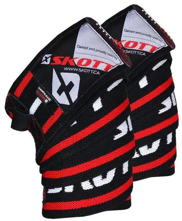 Main image of Skott Constrictor Knee Wraps Heavy Duty Knee Support Straps for Weightlifting Powerlifting & Squats Comfortable Gym Wraps Unisex One Size Fits All