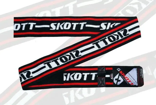 Alt view image 3 of 7 - Skott Constrictor Knee Wraps Heavy Duty Knee Support Straps for Weightlifting Powerlifting & Squats Comfortable Gym Wraps Unisex One Size Fits All