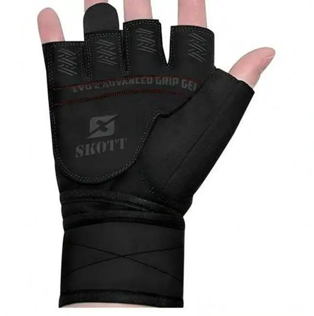 Alt view image 2 of 7 - Skott Nemesis Stealth Evo2 Weightlifting Gloves with Integrated Wrist Wrap Support-Double Stitching for Extra Durability-Get Ripped Fitness and Exercise Accessories (XX-Large, Unisex)