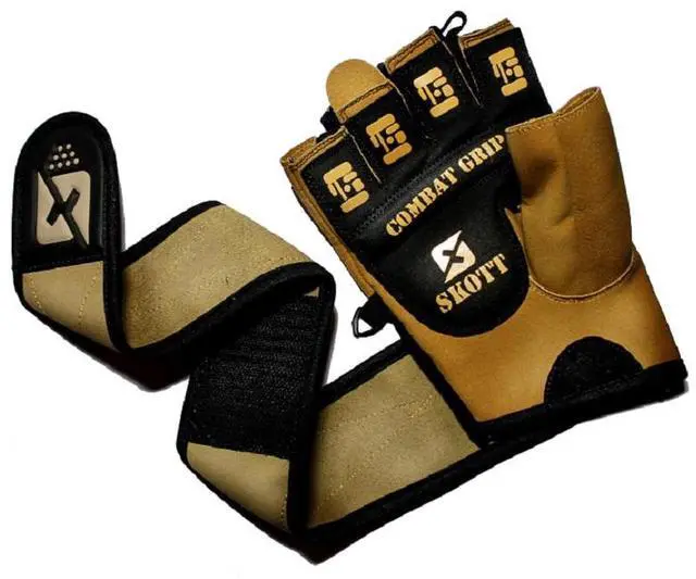 Alt view image 4 of 7 - Skott Desert Warrior Weightlifting Gloves Military-Inspired with Wrist Wrap Support Anti-Slip Gel Grip Flexible Finger Protection Body Building Fitness and Exercise Accessories (Medium, Unisex)