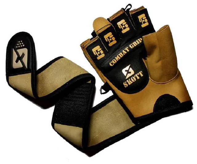 Alt view image 4 of 7 - Skott Desert Warrior Weightlifting Gloves Military-Inspired with Wrist Wrap Support Anti-Slip Gel Grip Flexible Finger Protection Body Building Fitness and Exercise Accessories (Small, Unisex)