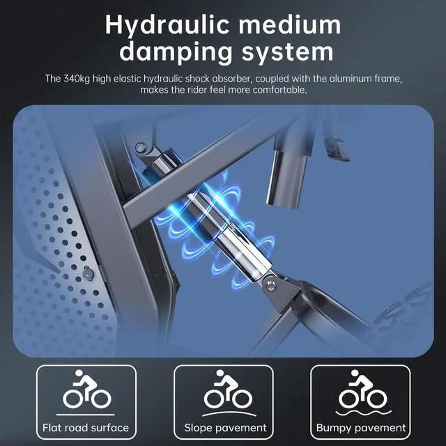 Alt view image 6 of 7 - EKX X20 Electric Bike Mountain Moped Ebike 20 Inch Fat Tire 2000W 48V 35AH Men's Road EBike Electric Bicycle For Adults E Bikes