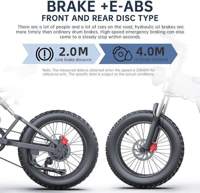 Alt view image 4 of 7 - EKX X20 2000W Electric Bike, 20" Fat Tire, 48V 35AH Removable Lithium Battery, Max Speed 34MPH, Shimano 7-Speed, Front Fork Suspension,Hydraulic Brake spoked wheel