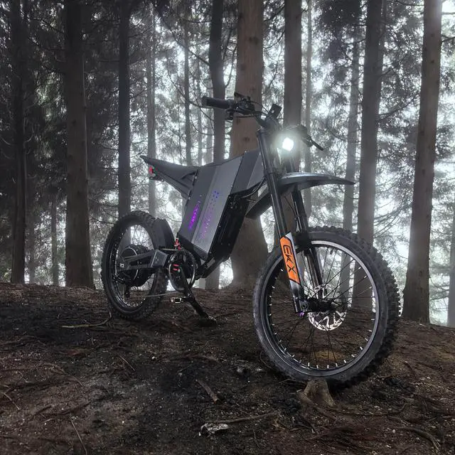 X22 Electric Motorcycle Bike for Adults, GTS Electric Dirt Bike, Peak 6650W Brushless Motor with 72V 30AH Battery, 7 Speed 50MPH Electric Bicycle, 19" x2 MTB Tire Full Suspension Hydraulic Brake