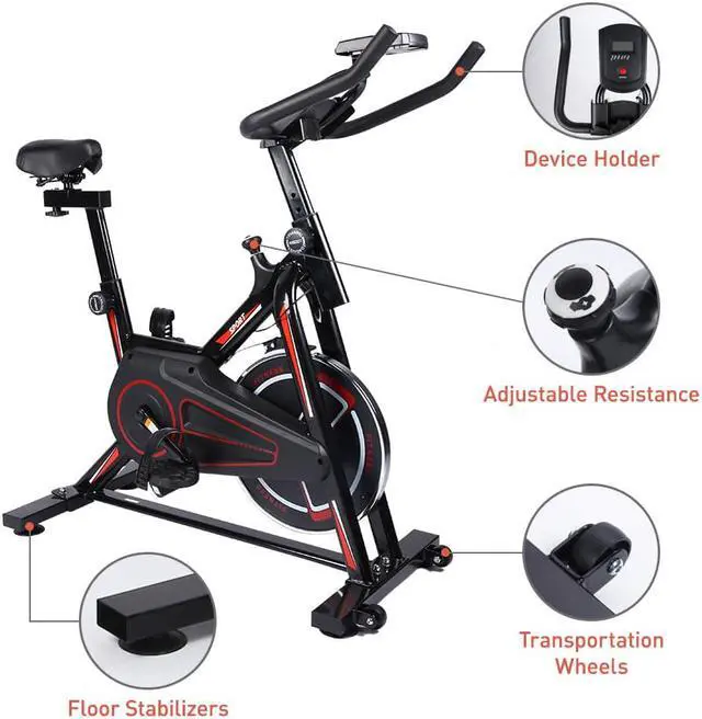 Alt view image 3 of 7 - Home Gym Cardio Fitness Training Exercise Bike With Resistance