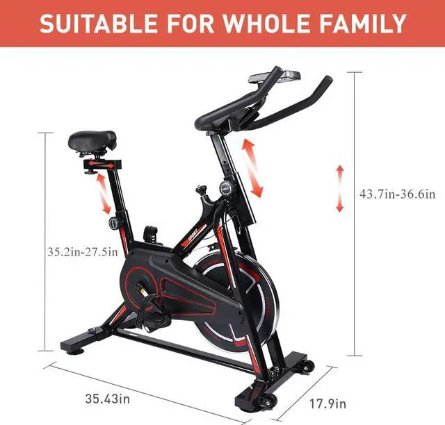 Alt view image 6 of 7 - Home Gym Cardio Fitness Training Exercise Bike With Resistance
