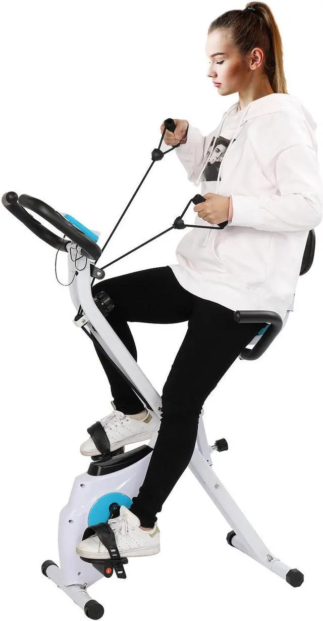 Alt view image 6 of 7 - Home Folding Exercise Bike White