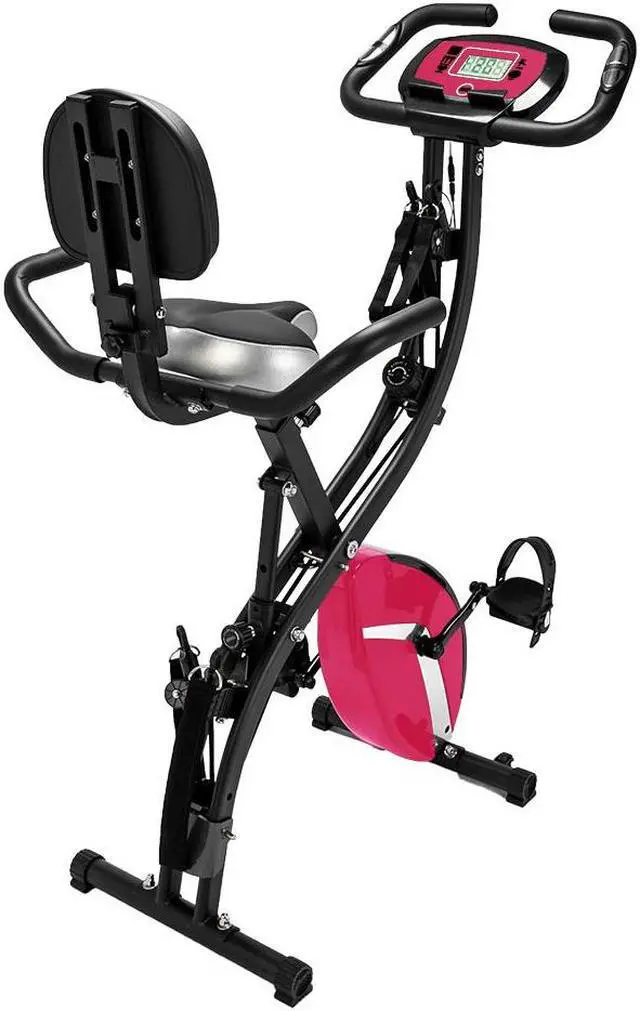 Alt view image 3 of 7 - 3-in-1 to switch upright/semi-recumbent/recumbent type Folding Upright Bike for Indoor Exercise XH
