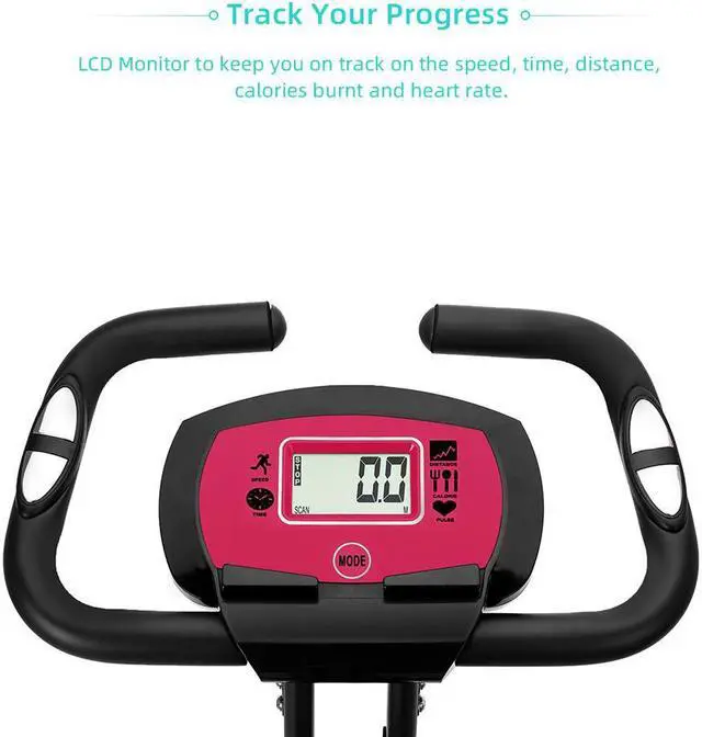 Alt view image 6 of 7 - 3-in-1 to switch upright/semi-recumbent/recumbent type Folding Upright Bike for Indoor Exercise XH