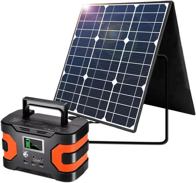 Main image of 200W Peak Power Station, Flashfish CPAP Battery 166Wh 45000mAh Backup Power Pack  With 50W 18V Portable Solar Panel, FLASHFISH Foldable Solar Charger