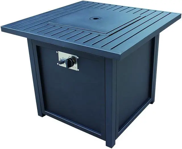 Main image of Kettler Palma Rattan Fire Pit table With Aluminium Slat Top