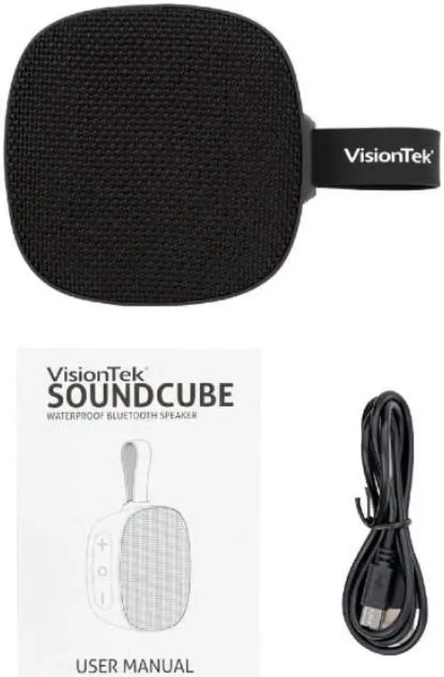 Alt view image 4 of 6 - VisionTek SoundCube Wireless Bluetooth Speaker   with IPX7 Waterproof Rating, Bluetooth 5.0, 6+ Hour Playtime, Built-in Mic, TWS Support -ETD901313