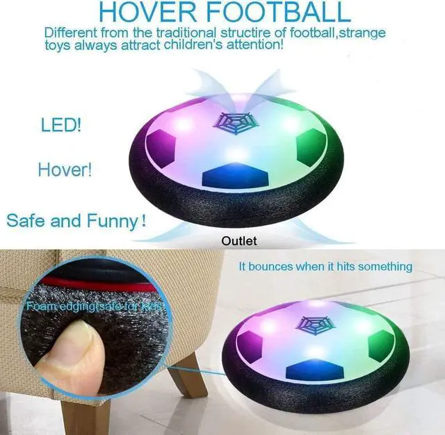 Alt view image 2 of 5 - Hover Soccer Ball Boy Toys, Rechargeable Air Soccer Indoor Floating Soccer Ball with LED Light and Upgraded Foam Bumper Perfect Birthday Christmas