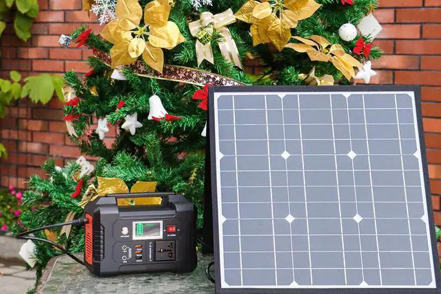 Alt view image 3 of 5 - 200W Portable Power Station;  FlashFish 40800mAh Solar Generator with 50W 18V Portable Solar Panel;  Flashfish Foldable Solar Charger with 5V USB 18V DC Output