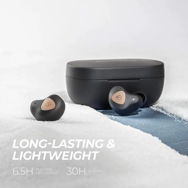 Alt view image 5 of 6 - SoundPEATS Truengine 3 SE Wireless Earbuds with Dual Dynamic Drivers, 30 Hours Playtime, Touch Control, Bluetooth Headphones with Dual Mic, Stereo Sound in-Ear Earphones, Compact Charging Case(USB-C)
