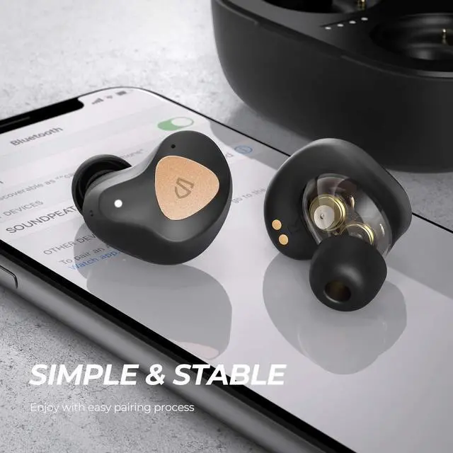 Alt view image 6 of 6 - SoundPEATS Truengine 3 SE Wireless Earbuds with Dual Dynamic Drivers, 30 Hours Playtime, Touch Control, Bluetooth Headphones with Dual Mic, Stereo Sound in-Ear Earphones, Compact Charging Case(USB-C)