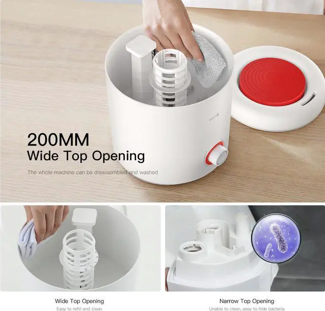 Alt view image 4 of 6 - Deerma Deerma DEM-F301 2.5L Air Humidifier Mute Ultrasonic Aroma Diffuser for Home Office Fogger Purifying