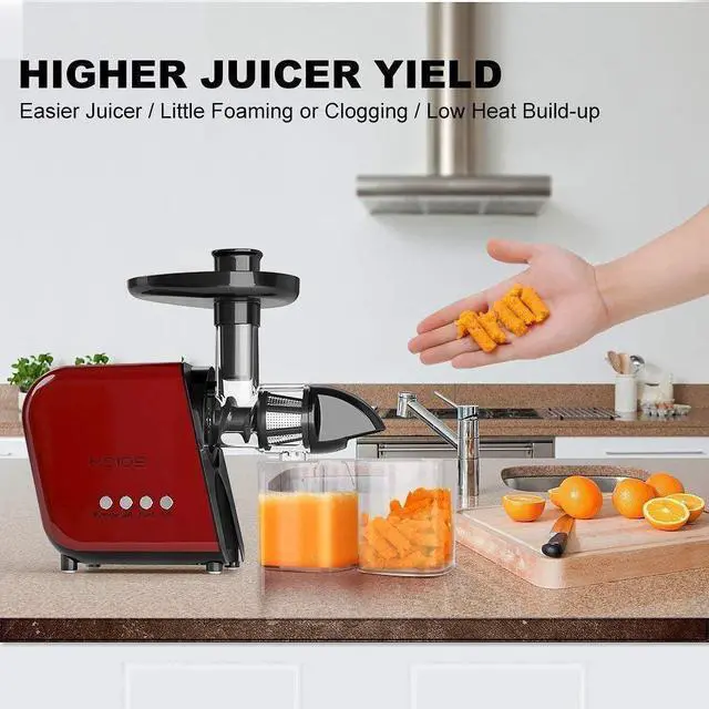 Alt view image 3 of 5 - Koios B5100 Masticating Juicer with Reversible and Quiet Motor
