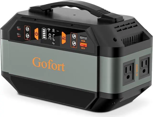 Main image of GOFORT 330W Portable Power Station, 299Wh Solar Generator Backup Power, Battery Pack with 110V AC/DC/QC 3.0 USB/Type-C Port