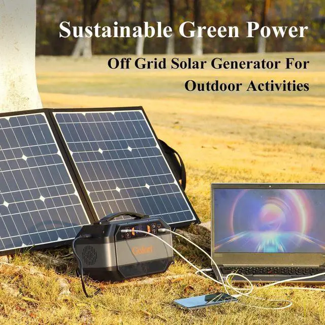 Alt view image 3 of 6 - GOFORT 330W Portable Power Station, 299Wh Solar Generator Backup Power, Battery Pack with 110V AC/DC/QC 3.0 USB/Type-C Port