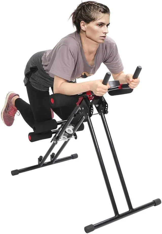 Main image of Straight Linear Type Powerful Private Fitness Club Abdomen Exerciser Black