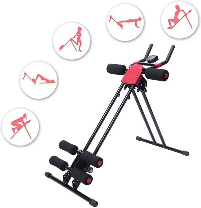 Alt view image 3 of 6 - Straight Linear Type Powerful Private Fitness Club Abdomen Exerciser Black