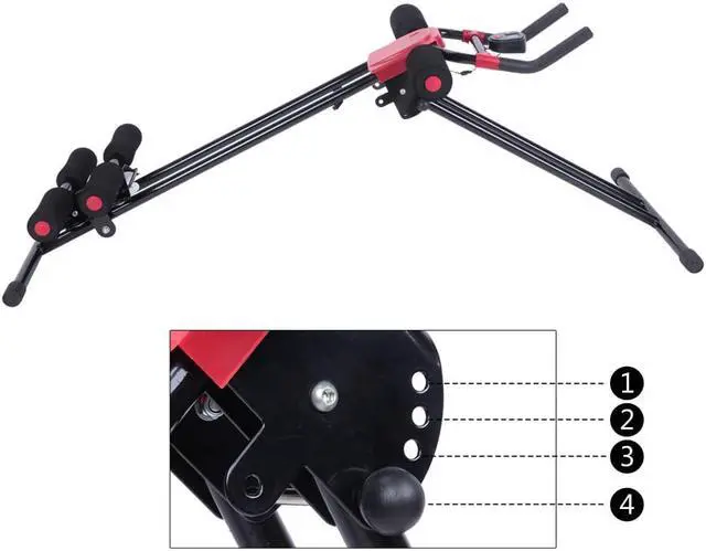 Alt view image 4 of 6 - Straight Linear Type Powerful Private Fitness Club Abdomen Exerciser Black