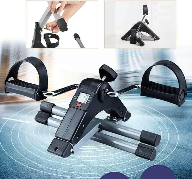 Main image of Under Desk Bike Pedal Exerciser for Legs Arms Portable Peddler Adjustable LCD YJ