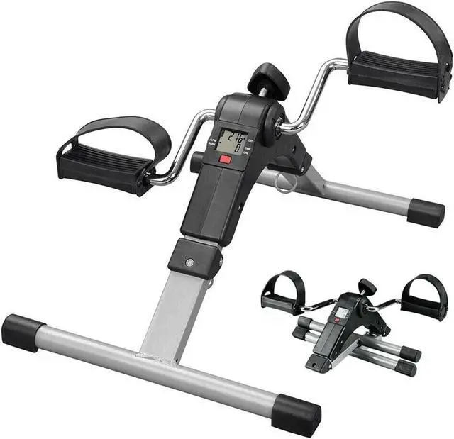 Alt view image 5 of 6 - Under Desk Bike Pedal Exerciser for Legs Arms Portable Peddler Adjustable LCD YJ