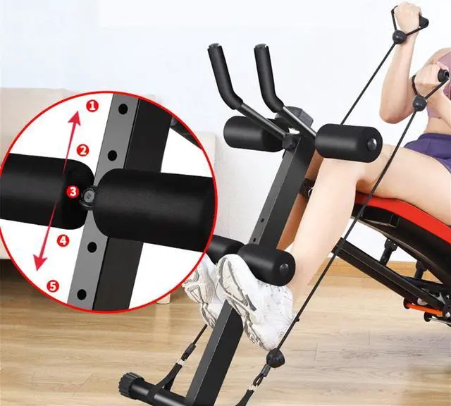 Alt view image 3 of 6 - KALOAD Adjustable Sit up Bench Abdominal Training Folding Dumbbell Stool Supine Board Home Fitness Equipment