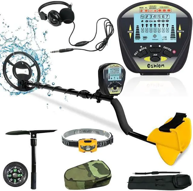 Alt view image 3 of 6 - 10inch Professional Metal Detector, Metal Detectors  New Metal Detector Discrimination Mode Waterproof LCD Metal Finder Treasures Seeking Tool with Shovel ,Bag ,Headphone And Head LampXH