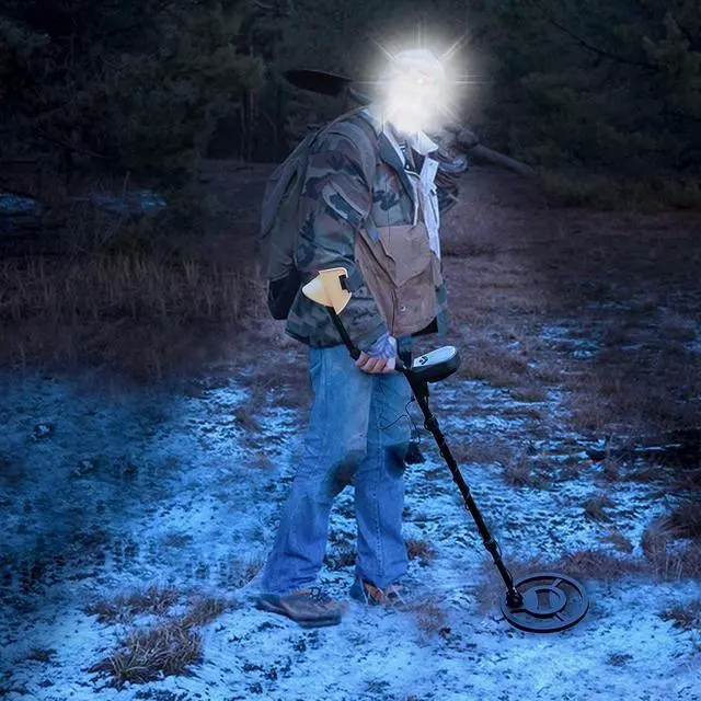 Alt view image 4 of 6 - 10inch Professional Metal Detector, Metal Detectors  New Metal Detector Discrimination Mode Waterproof LCD Metal Finder Treasures Seeking Tool with Shovel ,Bag ,Headphone And Head LampXH