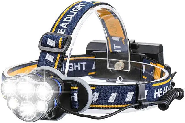 Main image of OUTERDO 1200lm 6 LED Headlamp 8 Modes Waterproof USB Rechargeable Flashlight for Camping Fishing Cycling Electric Bike Electric Scooter