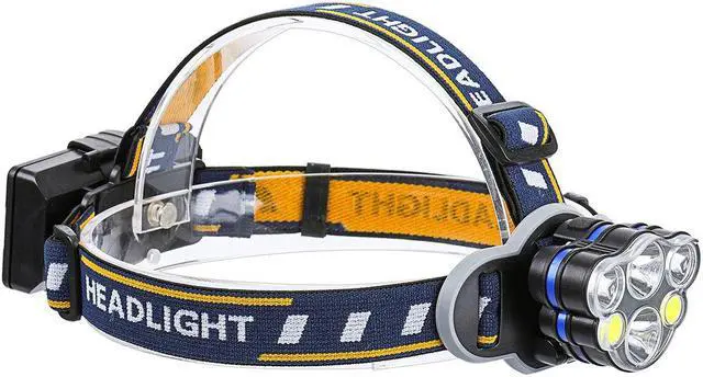 Alt view image 2 of 7 - OUTERDO 1200lm 6 LED Headlamp 8 Modes Waterproof USB Rechargeable Flashlight for Camping Fishing Cycling Electric Bike Electric Scooter