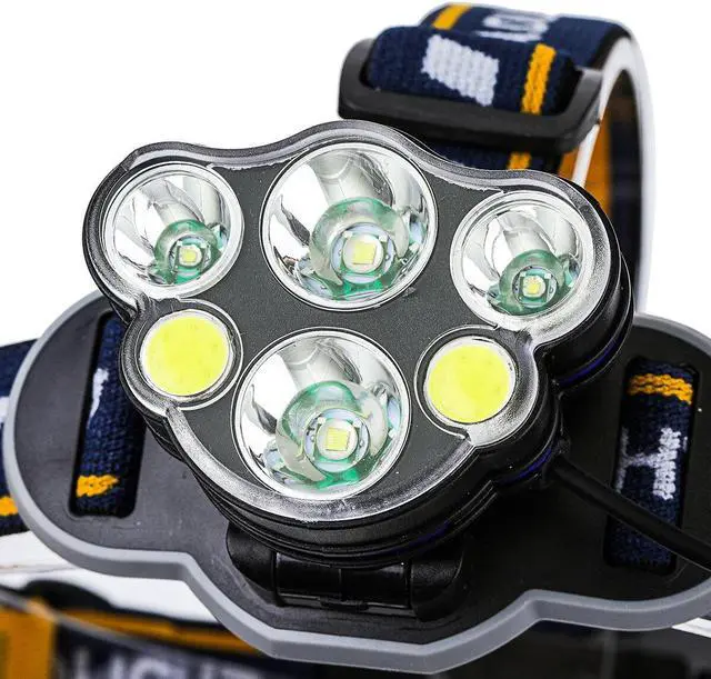 Alt view image 6 of 7 - OUTERDO 1200lm 6 LED Headlamp 8 Modes Waterproof USB Rechargeable Flashlight for Camping Fishing Cycling Electric Bike Electric Scooter