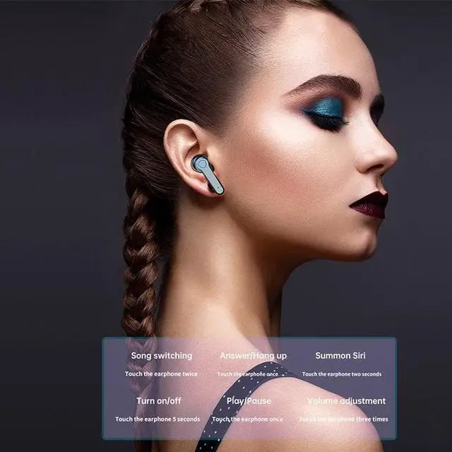 Alt view image 2 of 6 - Waterproof Wireless Earbuds Bluetooth 5.1 True Wireless Bluetooth Headphones