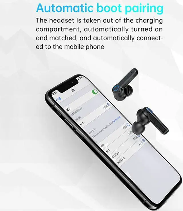 Alt view image 5 of 6 - Waterproof Wireless Earbuds Bluetooth 5.1 True Wireless Bluetooth Headphones