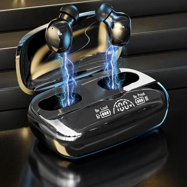 Alt view image 2 of 6 - Wireless Bluetooth 5.1 Gaming TWS Earbuds with 1200mAh Charging Case
