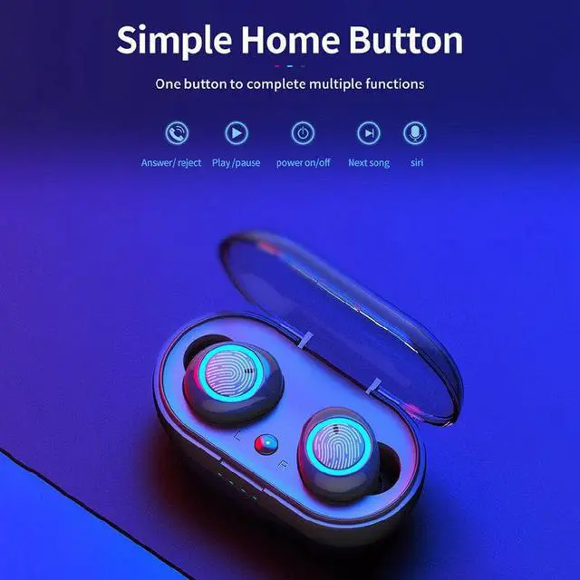 Alt view image 4 of 7 - 2022 NEW Y50 Pro TWS Bluetooth Headphones 5.0 Wireless Headset Waterproof Deep Bass Earbuds Sport Earphones True Wireless Stereo