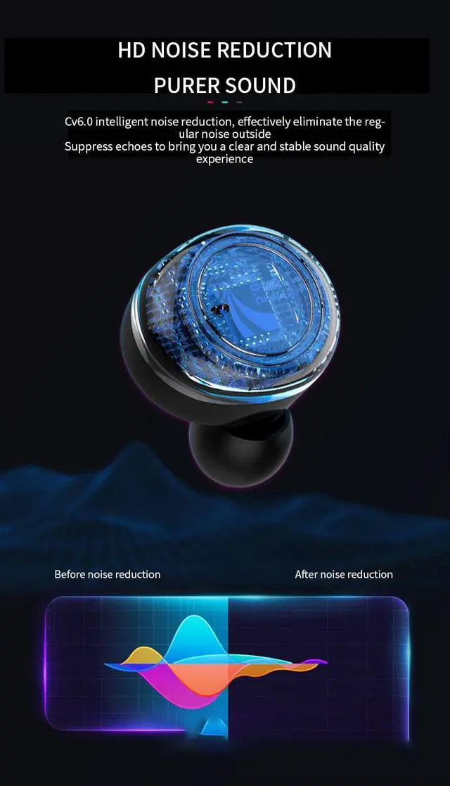 Alt view image 5 of 7 - 2022 NEW Y50 Pro TWS Bluetooth Headphones 5.0 Wireless Headset Waterproof Deep Bass Earbuds Sport Earphones True Wireless Stereo