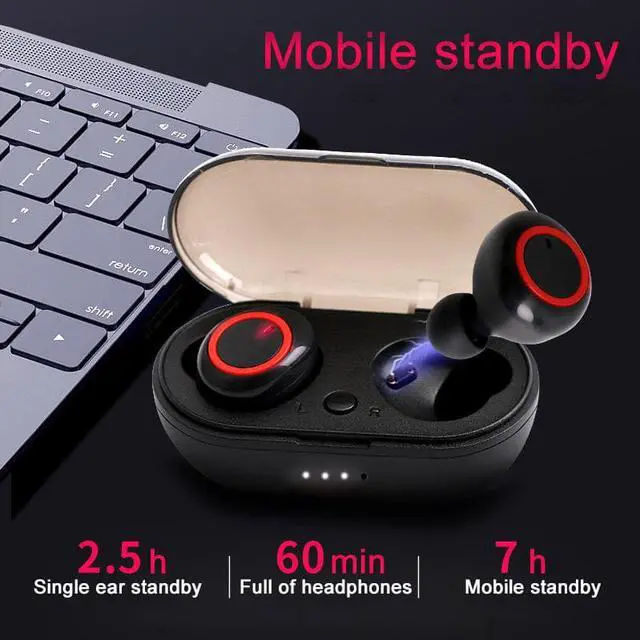 Alt view image 6 of 7 - 2022 NEW Y50 Pro TWS Bluetooth Headphones 5.0 Wireless Headset Waterproof Deep Bass Earbuds Sport Earphones True Wireless Stereo