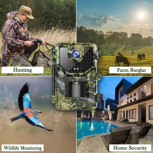 Alt view image 7 of 7 - Trail Hunting Camera with 1520P 20MP 120° Wide-Angle