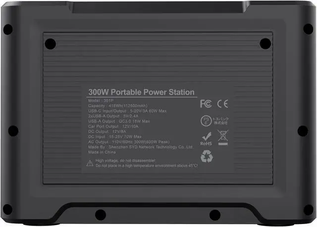 Alt view image 5 of 6 - Portable Power Station Explorer;  276Wh Backup Lithium Battery Pack;  110/300W Pure Sine Wave AC Outlet;  Solar Generator (Solar Panel Not Included) for Outdoors Camping Travel Hunting Emergency