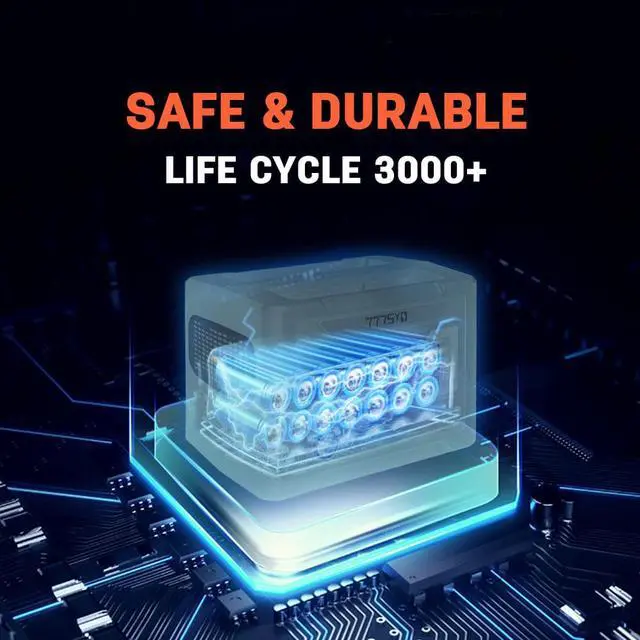 Alt view image 7 of 7 - 300W Portable Power Station;  416Wh Large Capacity Battery Supply;  777SYD Solar Powered Generator with AC DC USB 3 Ports;  Lithium Battery Backup for RV Camping;  Emergency