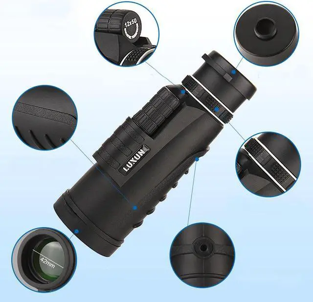 Alt view image 5 of 7 - IPRee® MNV-L2 12X50 BAK4 HD Optical Monocular Hunting Camping Telescope Night Vision With Tripod
